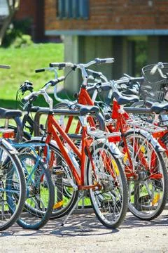 Bicycle parking Stock Photos