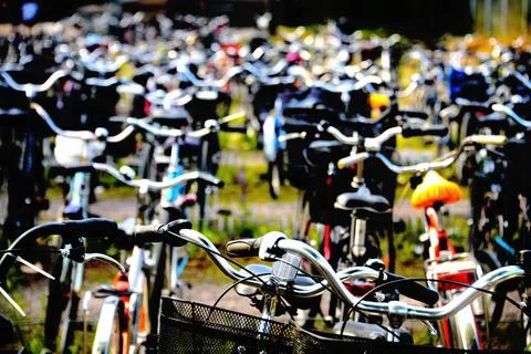 Bicycle parking Stock Photos