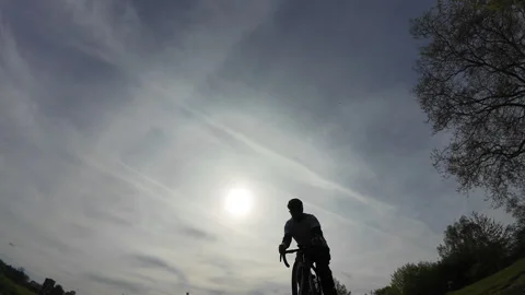 A bicycle passing by in slow motion. Stock Footage 272213741