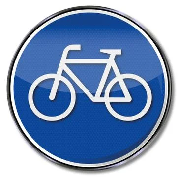 Bicycle path and pedestrian Stock Illustration