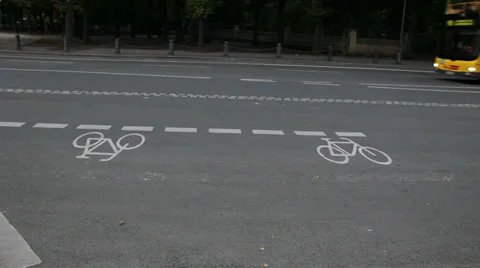 Bicycle path Stock Footage 32759417