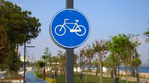 Bicycle path Stock Footage 92554684