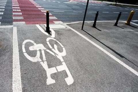 Bicycle path Stock Photos