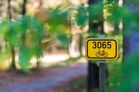 Bicycle path sign Stock Photos