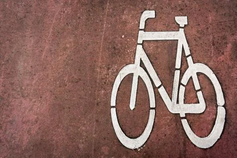 Bicycle Path Sign Stock Photos