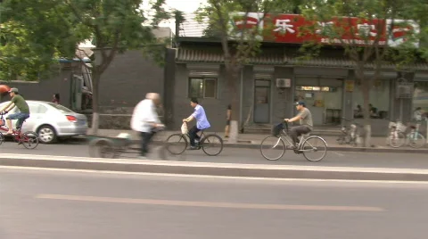 Bicycle path2 Stock Footage 587659