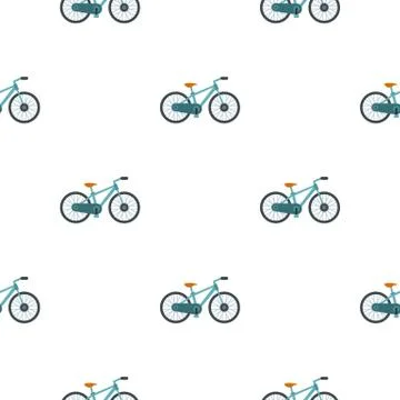 Bicycle pattern flat Stock Illustration