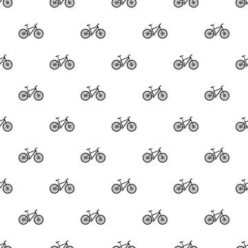 Bicycle pattern vector seamless Stock Illustration
