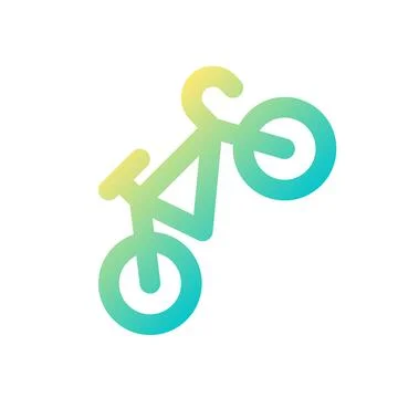Bicycle pixel perfect gradient linear ui icon Stock Illustration