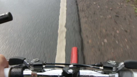 Bicycle, point of view on road Stock Footage 115175455