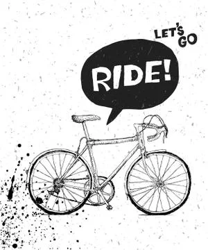 Bicycle poster design Stock Illustration