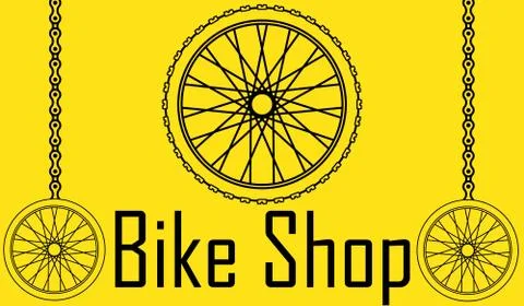 Bicycle Poster Vector Illustration. wheel bike postcard Stock Illustration