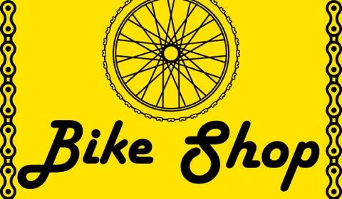 Bicycle Poster Vector Illustration. wheel bike postcard Stock Illustration