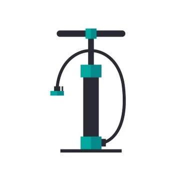 Bicycle pump flat icon, vector illustration Stock Illustration