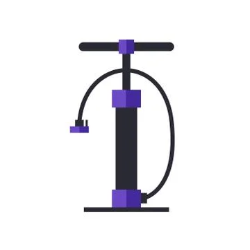 Bicycle pump flat icon, vector illustration Stock Illustration