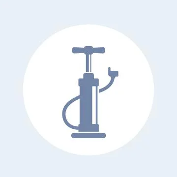 Bicycle pump icon isolated on white Stock Illustration