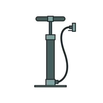 Bicycle pump line icon, vector illustration Stock Illustration