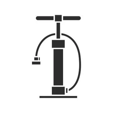 Bicycle pump line icon, vector illustration Stock Illustration