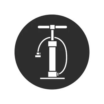 Bicycle pump line icon, vector illustration Illustrazione stock