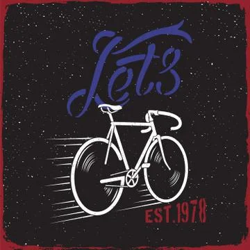 Bicycle Quote Lets GO Stock Illustration