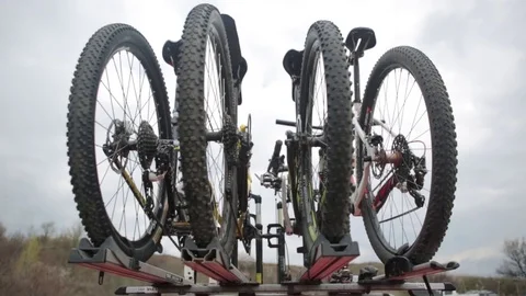 Bicycle race on the mountain. Stock Footage 74746282