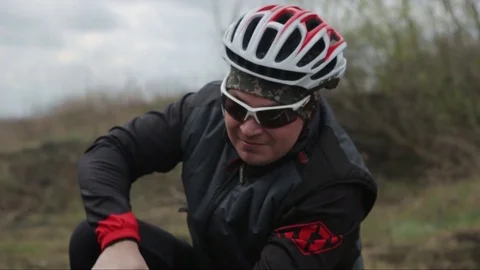 Bicycle race on the mountain. Stock Footage 74747056