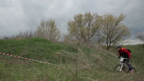 Bicycle race on the mountain. Stock Footage 74747533
