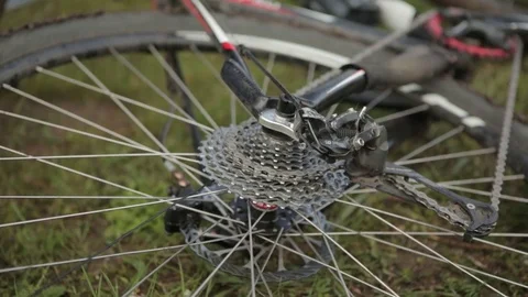 Bicycle race on the mountain. Stock Footage 74750373