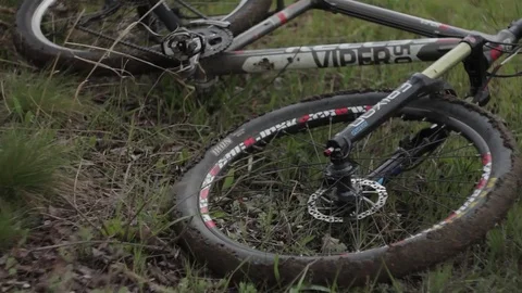 Bicycle race on the mountain. Stock Footage 74793674