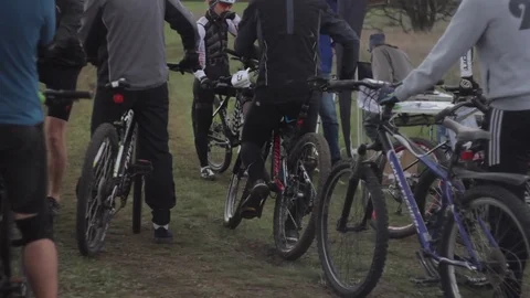 Bicycle race on the mountain. Stock Footage 74793750