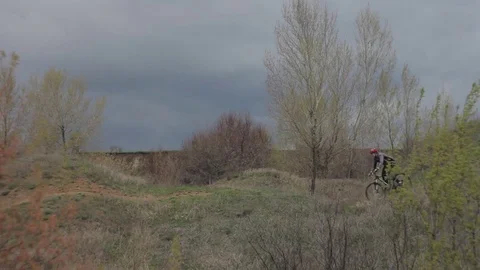 Bicycle race on the mountain. Stock Footage 74793845