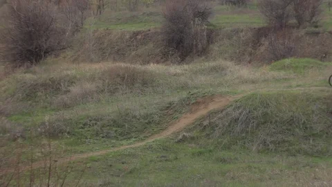Bicycle race on the mountain. Stock Footage 74794072