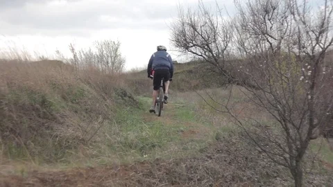 Bicycle race on the mountain. Stock Footage 74794186