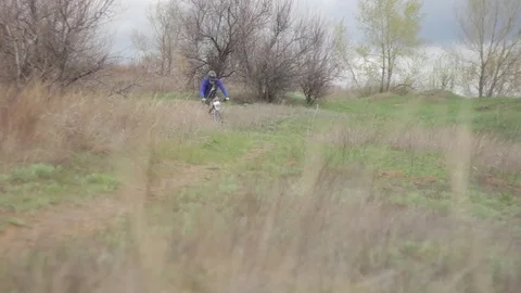 Bicycle race on the mountain. Stock Footage 74794262