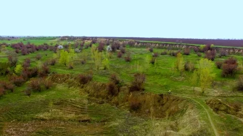 Bicycle race on the mountain. View quadrocopter Stock Footage 74706329