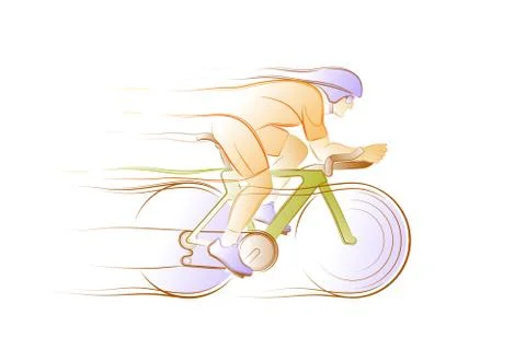 Bicycle Racer Illustrazione stock