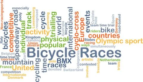 Bicycle races background concept Stock Illustration