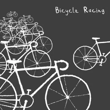 Bicycle racing Stock Illustration