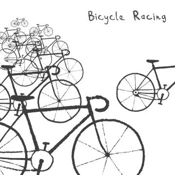 Bicycle racing Stock Illustration