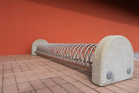 A bicycle rack Stock Photos