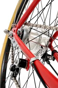 Bicycle rear wheel Stock Photos