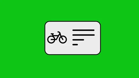 Bicycle registration form animation with checkmark on green screen background 스톡 동영상 346497310
