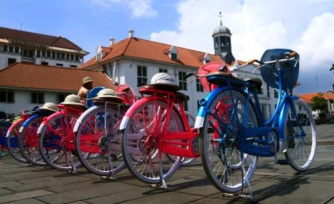Bicycle rental Stock Photos
