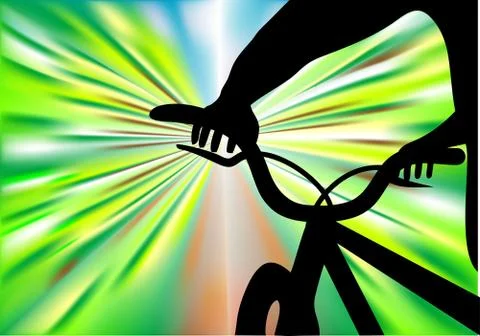 Bicycle ride Stock Illustration