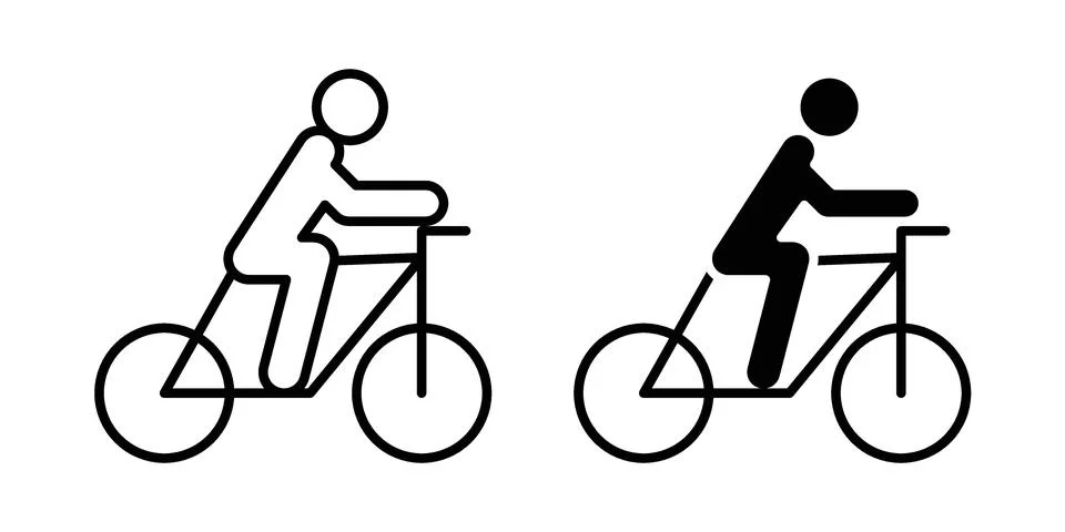 Bicycle rider icon vector design. EPS10 Stock Illustration