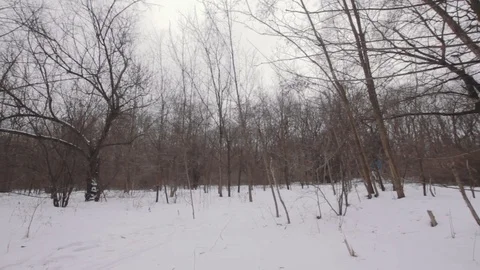 Bicycle rider on snow Stock Footage 85385446
