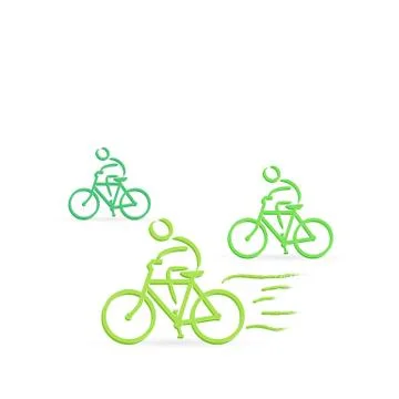 Bicycle Riders Design Stock Illustration