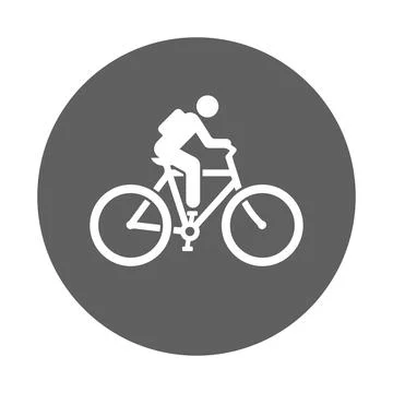 Bicycle, riding icon. Stock Illustration