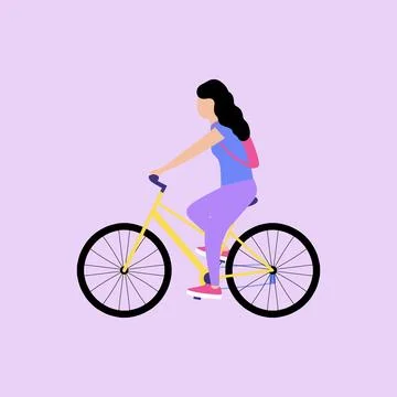 Bicycle Riding Stock Illustration