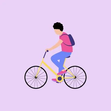 Bicycle Riding Stock Illustration